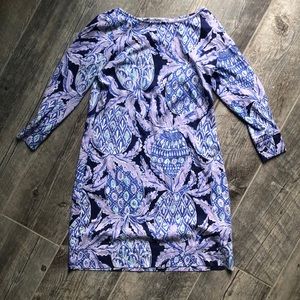 Lilly Pulitzer purple navy pineapple dress xs